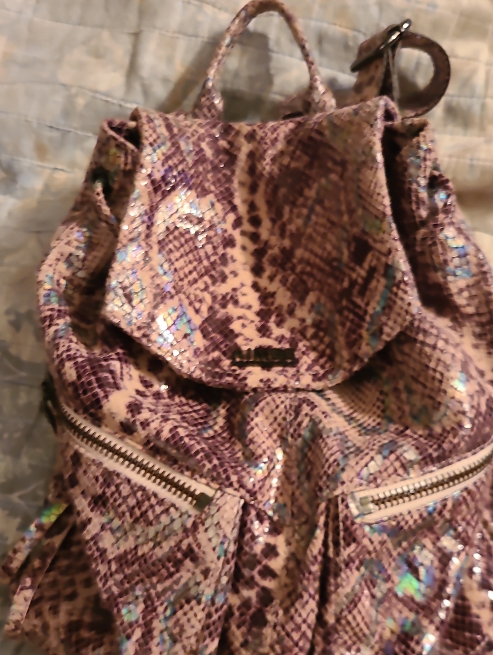 Aimee Kestenberg Lavender Iridescent Snakeskin Bag